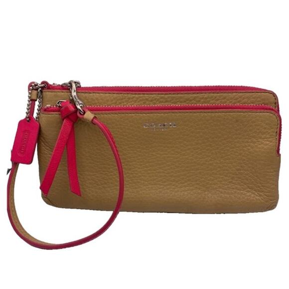 COACH Long Double Zipper Wristlet - Picture 1 of 10
